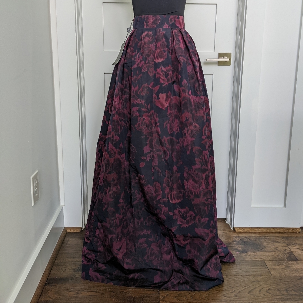 NWT MaxMara Pianoforte Nella Purple Silk Skirt - 4 - Picture 2 of 7